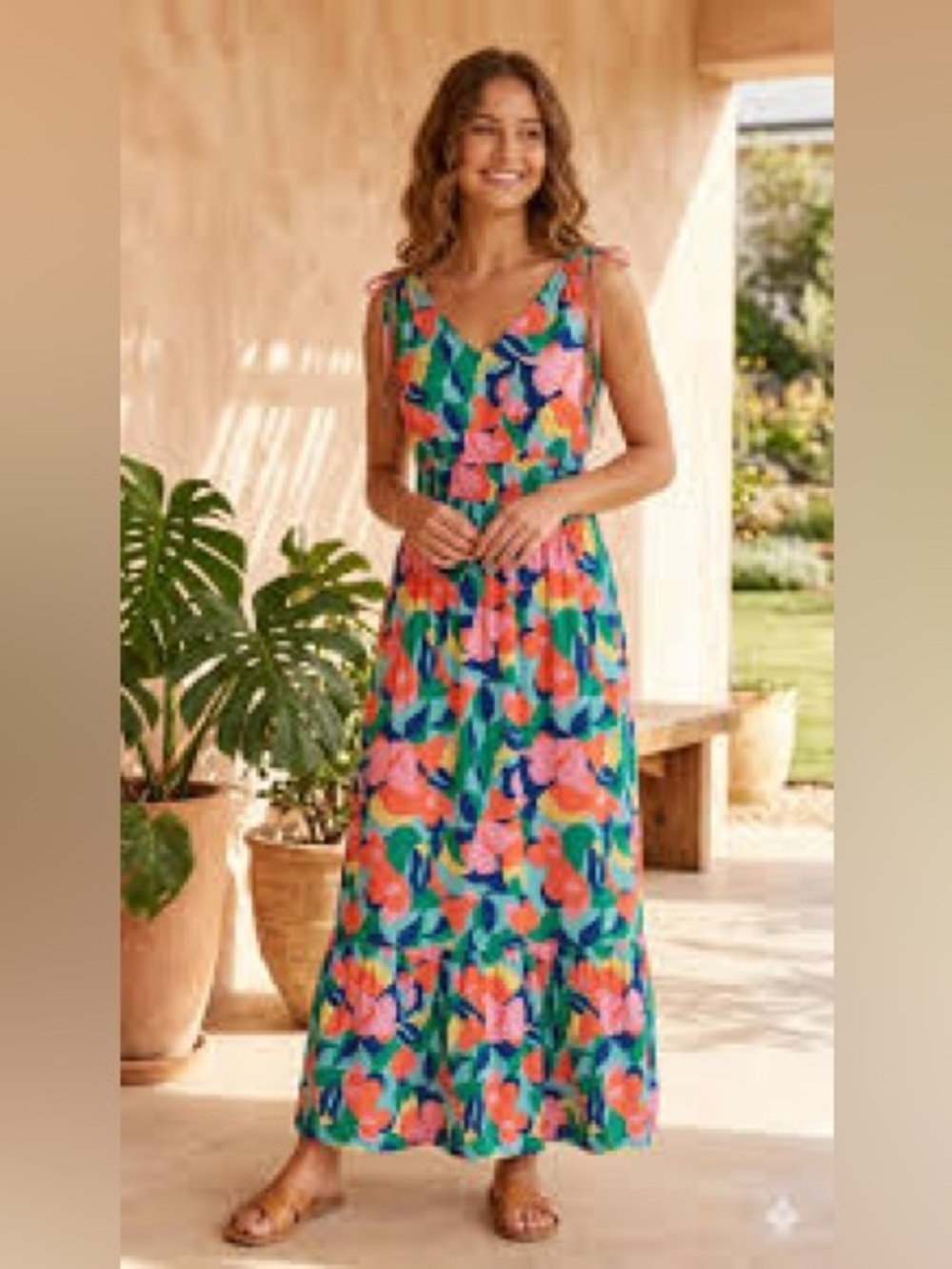 Jessica Simpson floral print maxi dress